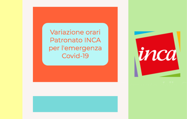 Variazione Orari Patronato INCA