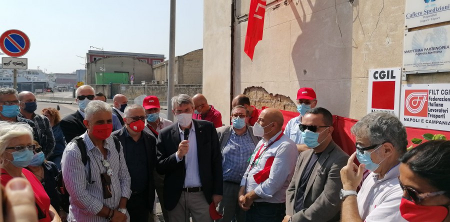 Landini e Schiavella inaugurano la sede Cgil Filt al Porto di Napoli